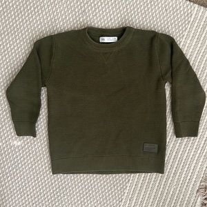 Zara kids boys hunter green sweater